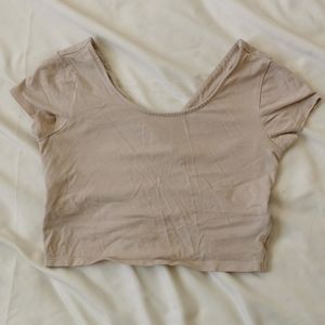 Beige Crop Top